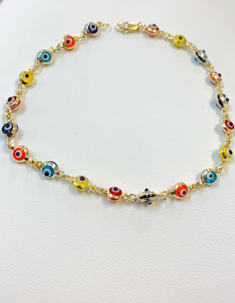 Mini Evil Eye Necklace in 9ct Gold | hardtofind.